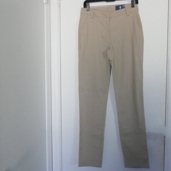 NWT Izod khakis straight leg stretch school uniform pants juniors size 7 - Picture 1 of 4